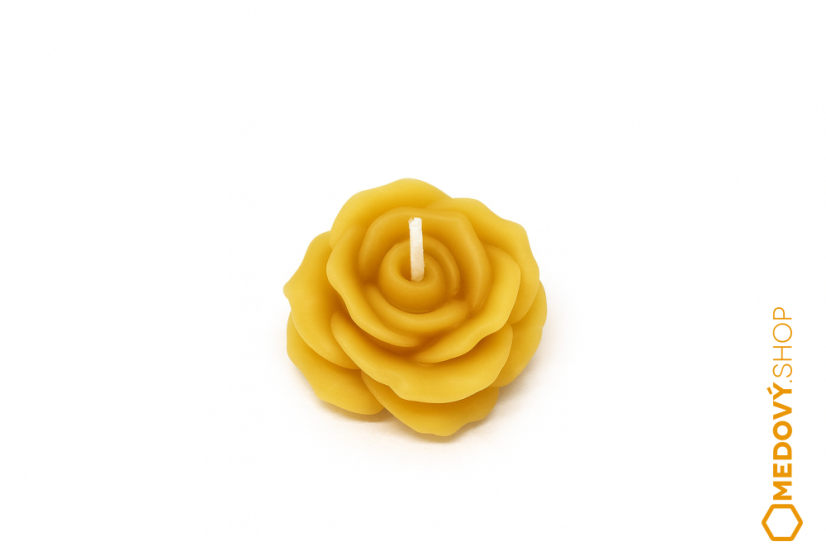 Svíčka ze včelího vosku - růže