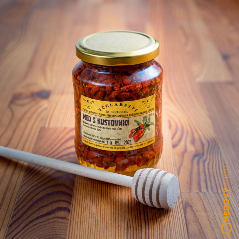 Med s kustovnicí - Čistá hmotnost produktu: 85 g