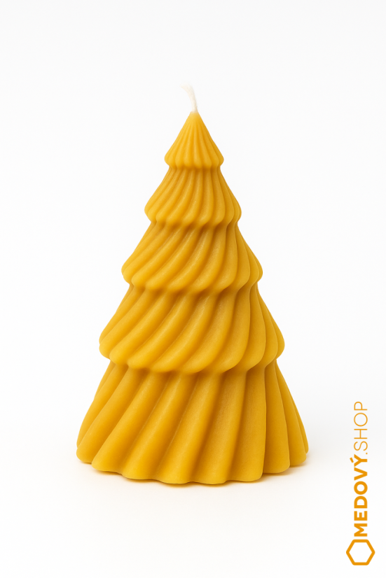 Svíčka ze včelího vosku - STROMEK RÝHOVANÝ