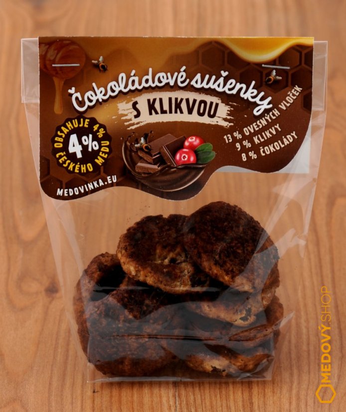 Čokoládové sušenky s klikvou