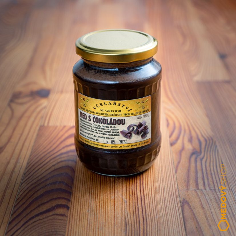 Med pastovaný s čokoládou - Čistá hmotnost produktu: 840 g