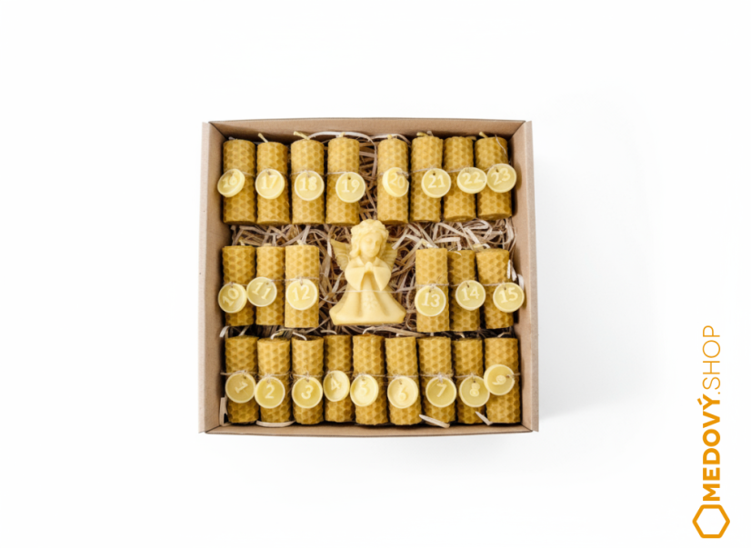 Adventní kalendář z včelího vosku