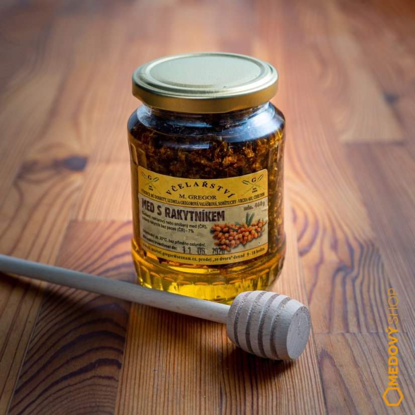 Med s rakytníkem - Čistá hmotnost produktu: 475 g