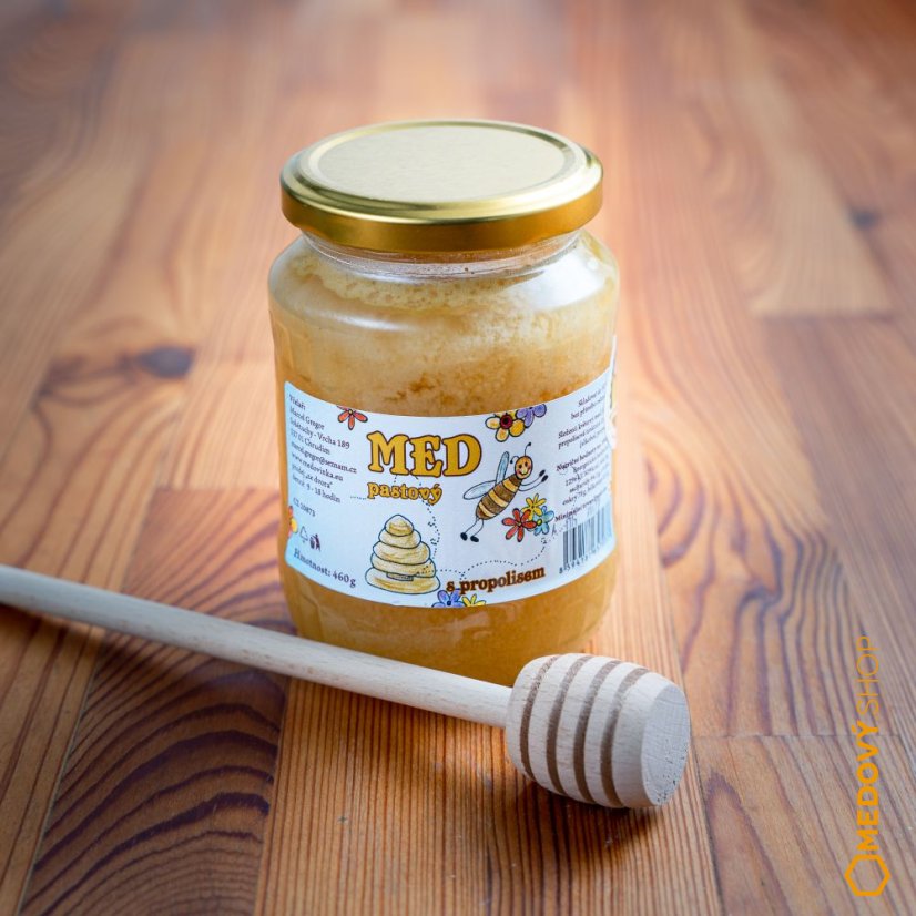 Med pastovaný s propolisem - Čistá hmotnost produktu: 960 g