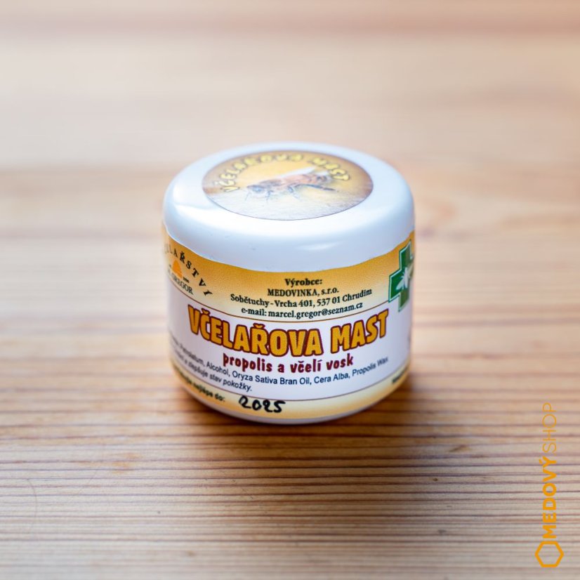Včelařova mast - propolis a včelí vosk - Čistá hmotnost produktu: 90 g