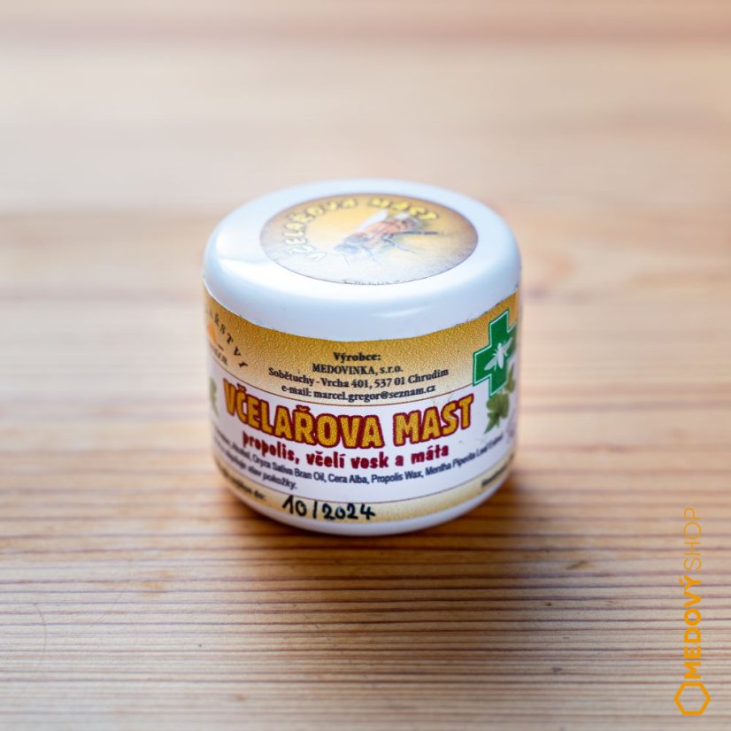 Včelařova mast - propolis, včelí vosk a máta