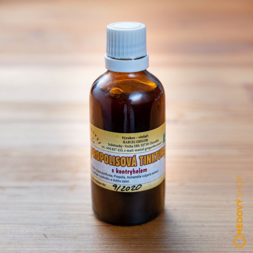 Propolisová tinktura s kontryhelem - Obsah: 50 ml - kapátko