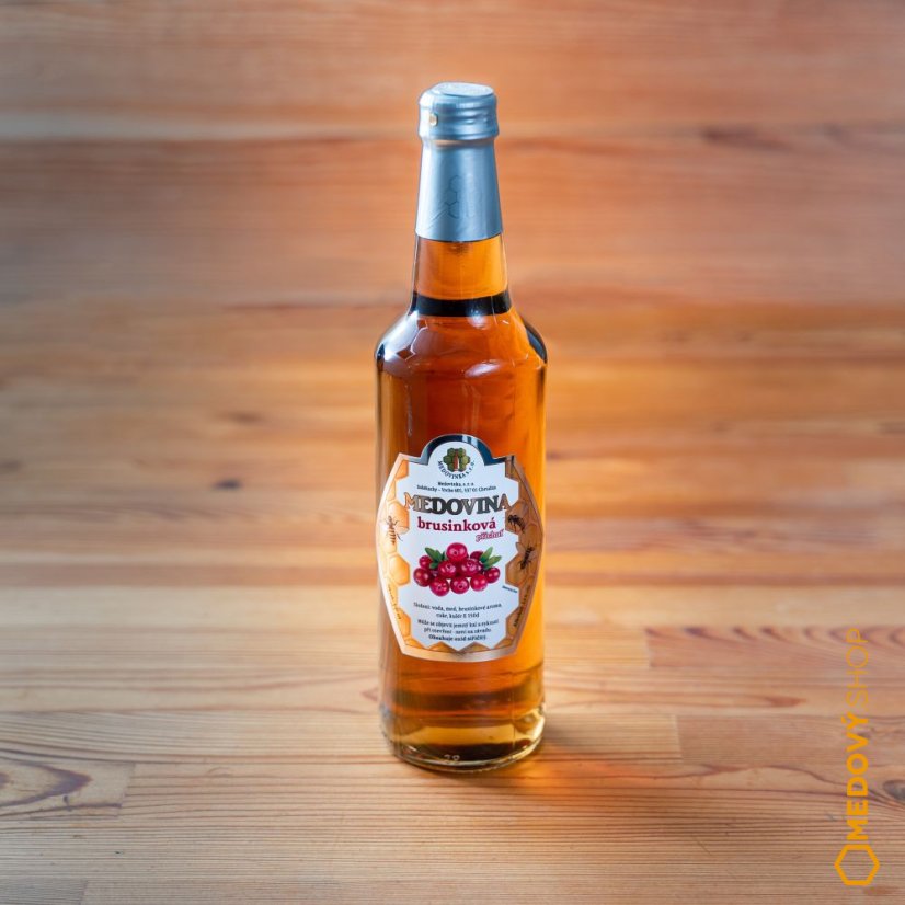 Dezertní medovina s brusinkovou příchutí - Obsah: 500 ml