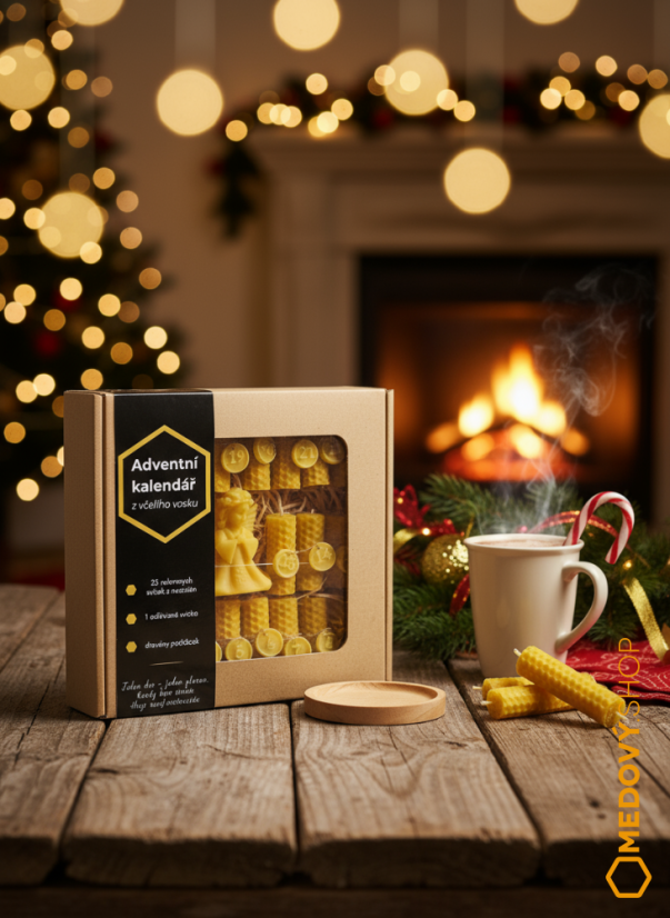 Adventní kalendář z včelího vosku
