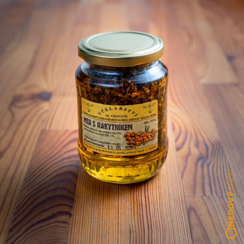 Med s rakytníkem - Čistá hmotnost produktu: 475 g