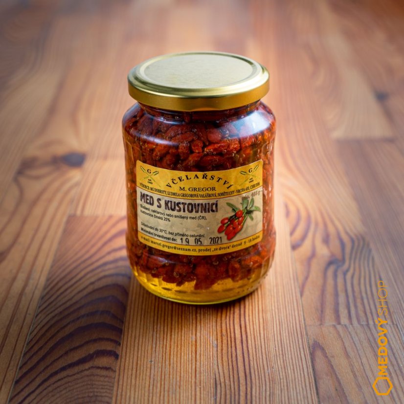 Med s kustovnicí - Čistá hmotnost produktu: 85 g