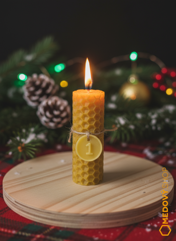 Adventní kalendář z včelího vosku