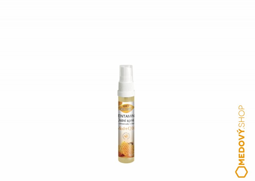 Bione Cosmetics Dentamint ústní sprej Med + propolis - malý