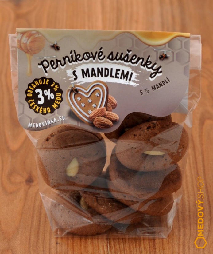 Perníkové sušenky s mandlemi - Balení sušenek: Balíček dukátků 8 ks